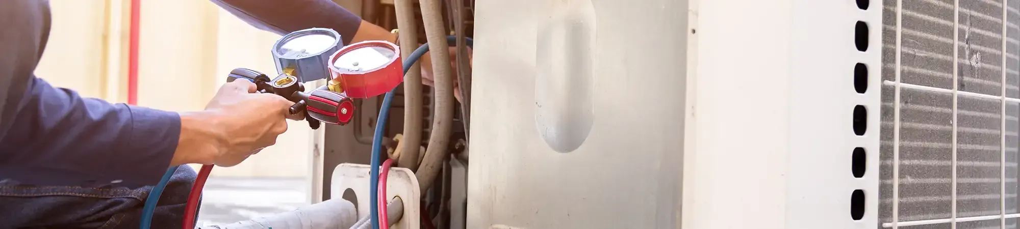 Air Conditioning being serviced